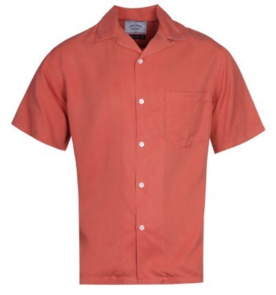 Portuguese Flannel Dogtown Cuban Collar Burnt Pink Short Sleeve Shirt
