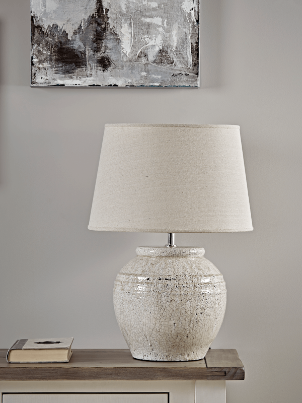 Crackle Glaze Barrel Lamp