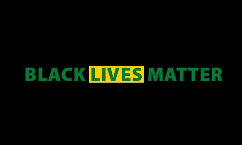 Black Lives Matter text on a black background