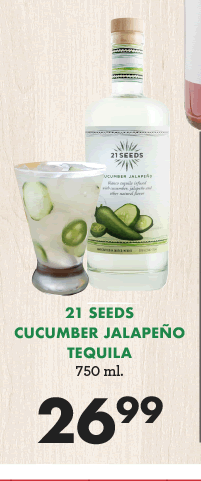 21 Seeds Cucumber Jalapeno Tequila - $26.99