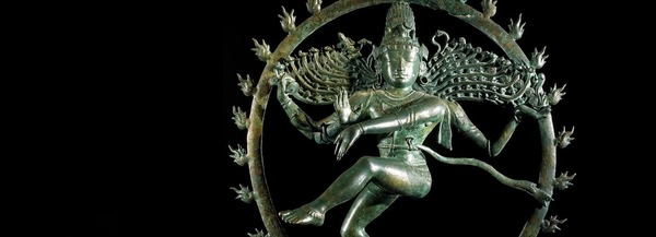Image shows a metal image of a hindu god