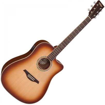 Vintage: VEC550 Electro Acoustic Dreadnought Guitar