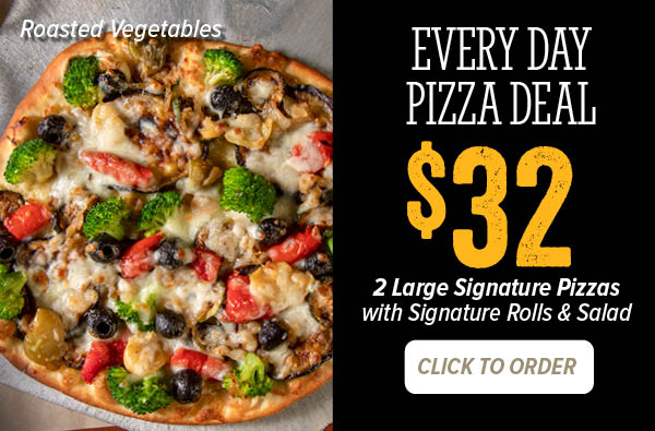 Every Day Pizza Deal - $8 per person. Click to order