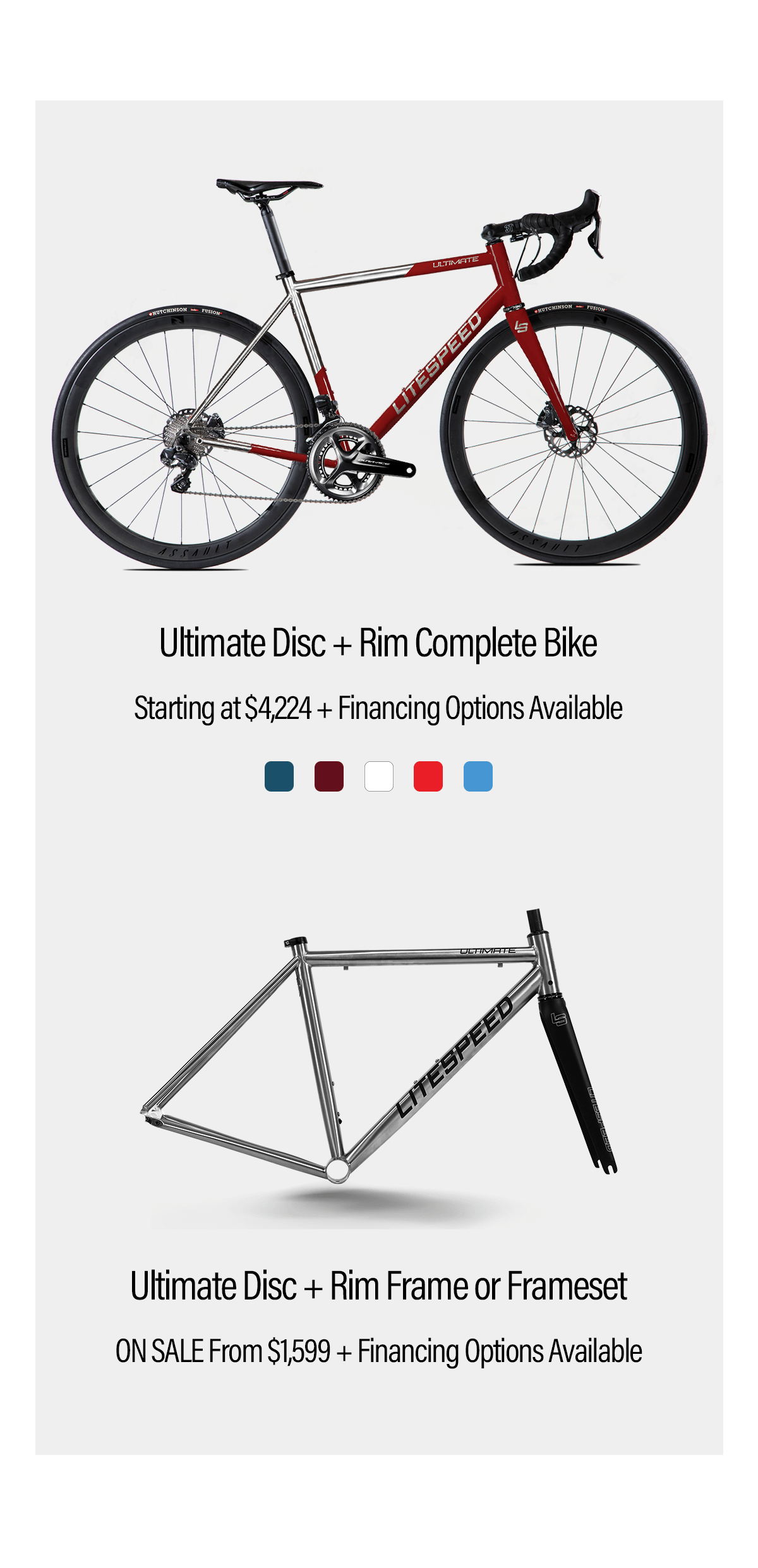 Shop the Ultimate disc + rim complete bike and frame. On sale now!
