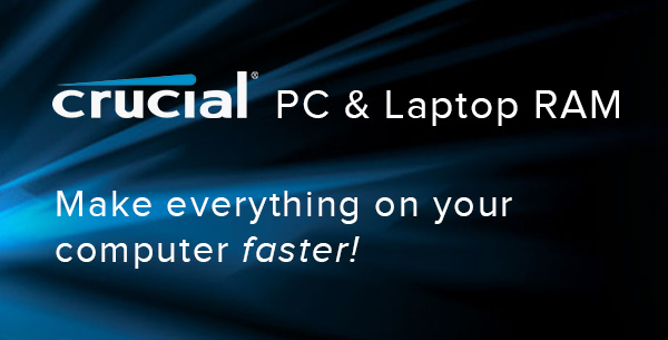 Crucial PC & Laptop RAM - From Only ?17.99