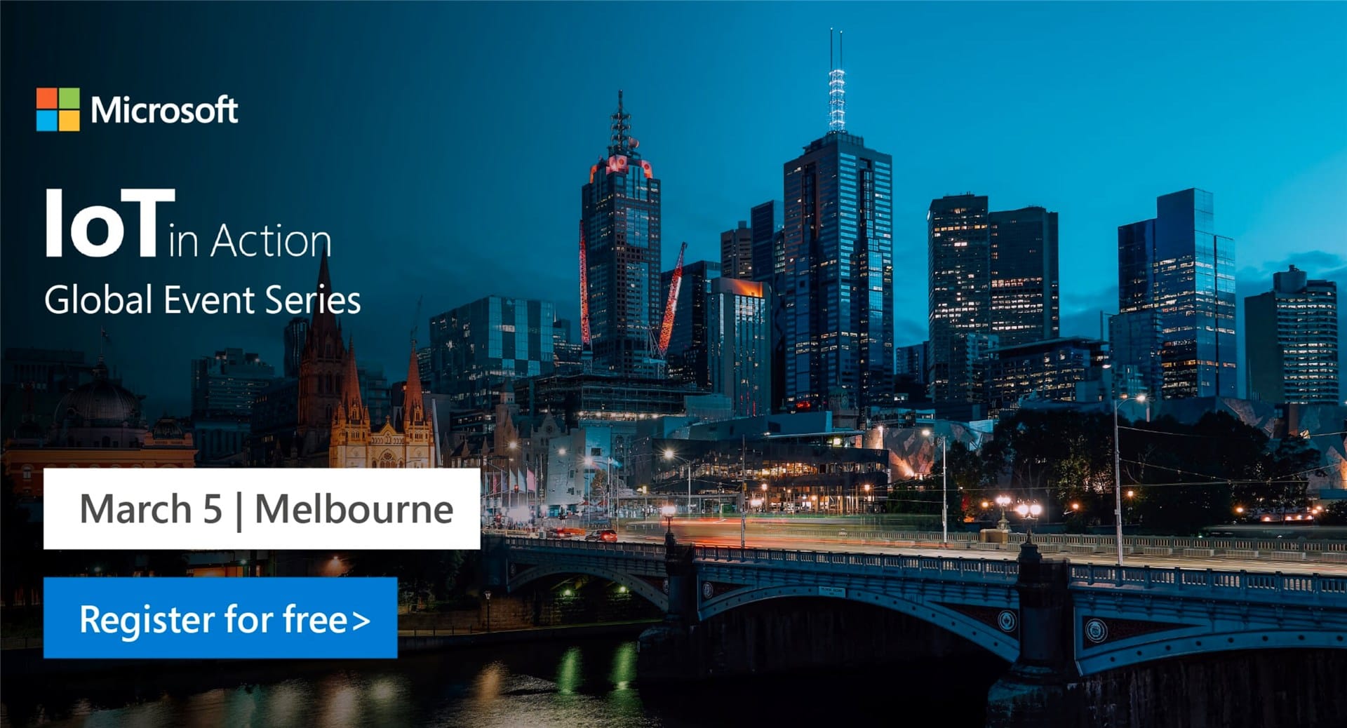 Microsoft IoT in Action Event for this year is being held in Melbourne. Registration opens NOW