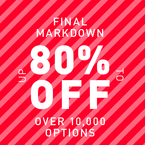 Up to 80% off sale