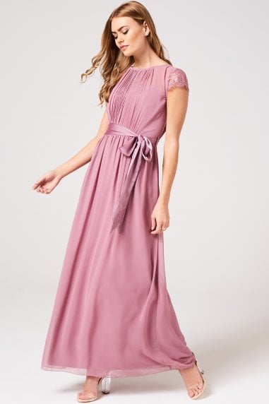 Phoebe Canyon Rose Lace Sleeve Maxi Dress