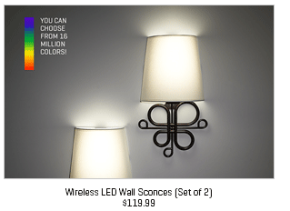 Wireless LED Wall Sconces (Set of 2)
