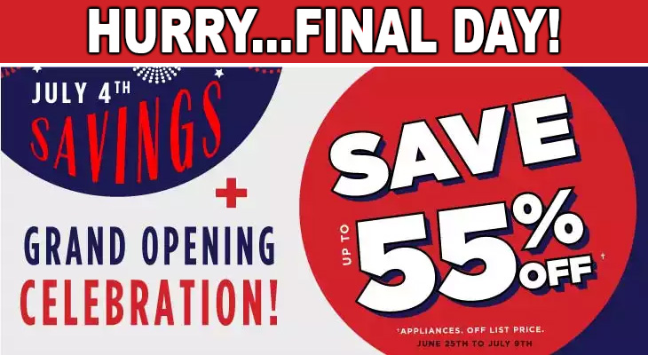 July 4th Savings - FINAL DAY!