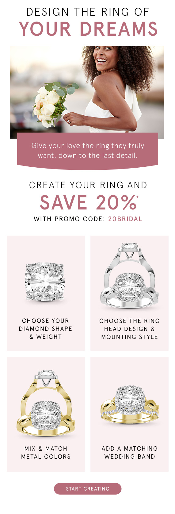 Create Your Ring and Save 20% with Promo Code 20BRIDAL