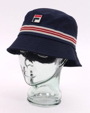 Fila Vintage Casp Bucket Hat Navy