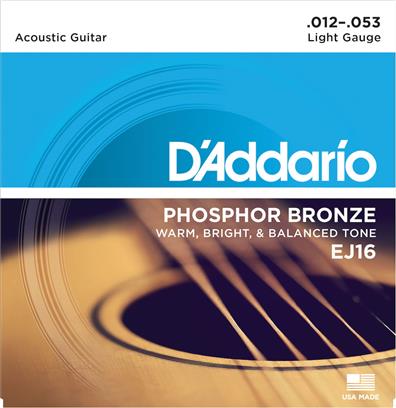 D''Addario: Phosphor Bronze Round Wound Light 012-053 Set