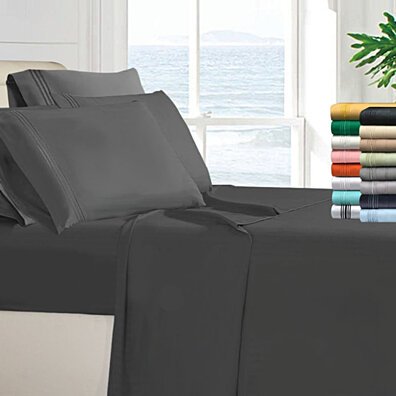 6-Piece Premier Collection Fitted Egyptian Cotton Bed Sheet Set