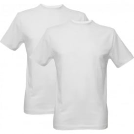 2-Pack Modern Classic Crew-Neck T-Shirts, White