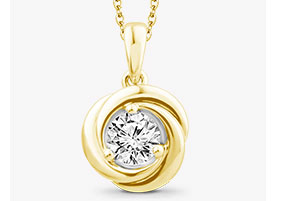 Center of Me 10K Yellow Gold Diamond Necklace