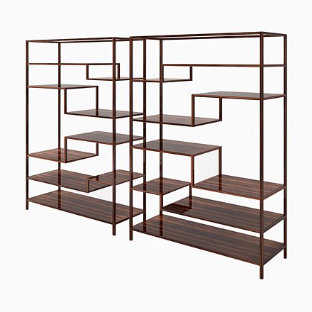 Image of Macassar Design Shelves, Set of 2