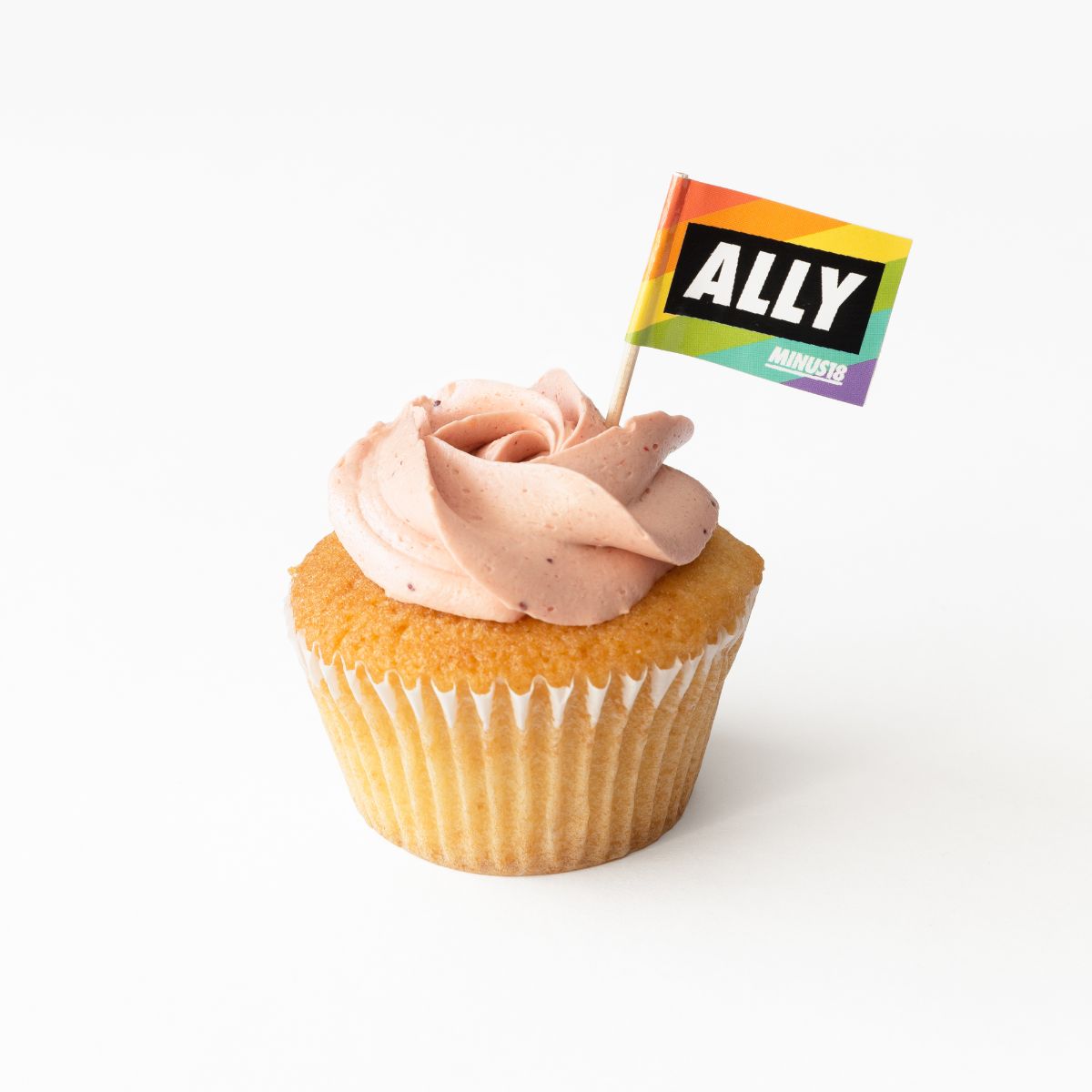 Rainbow Ally cupcake flags