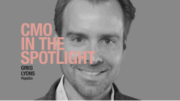 CMO in the Spotlight Greg Lyons