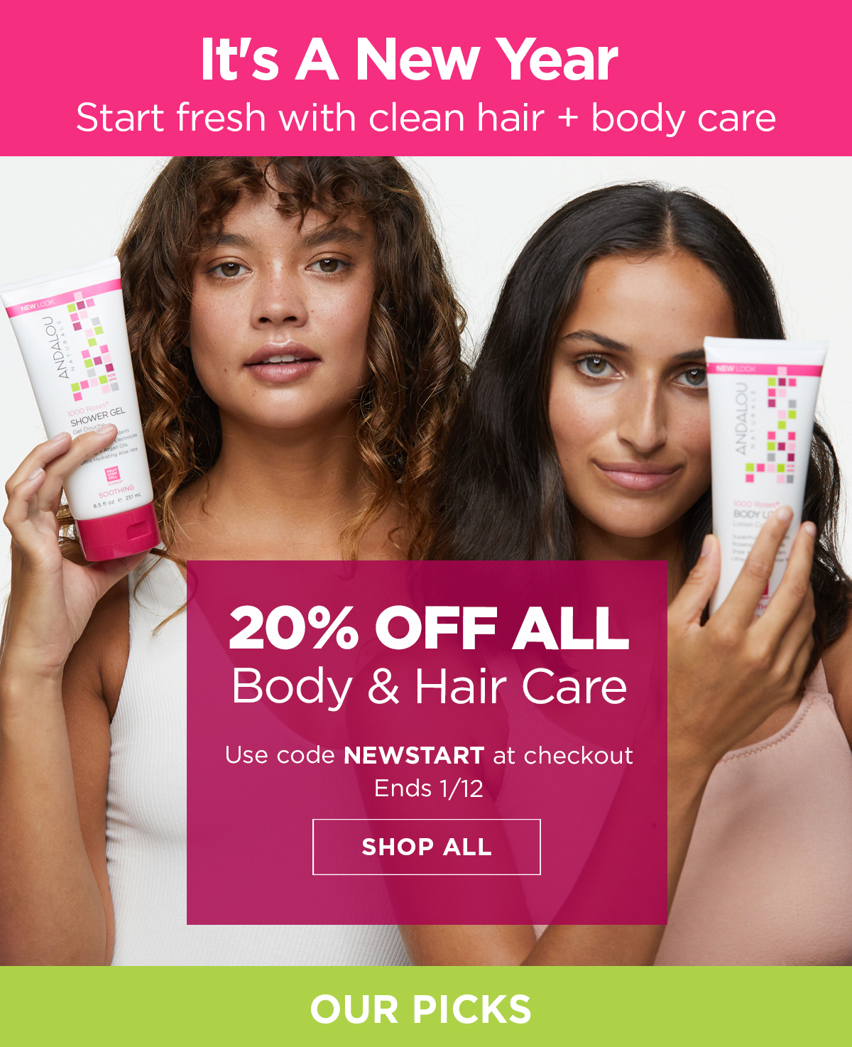 20% off all Body and Hair Care