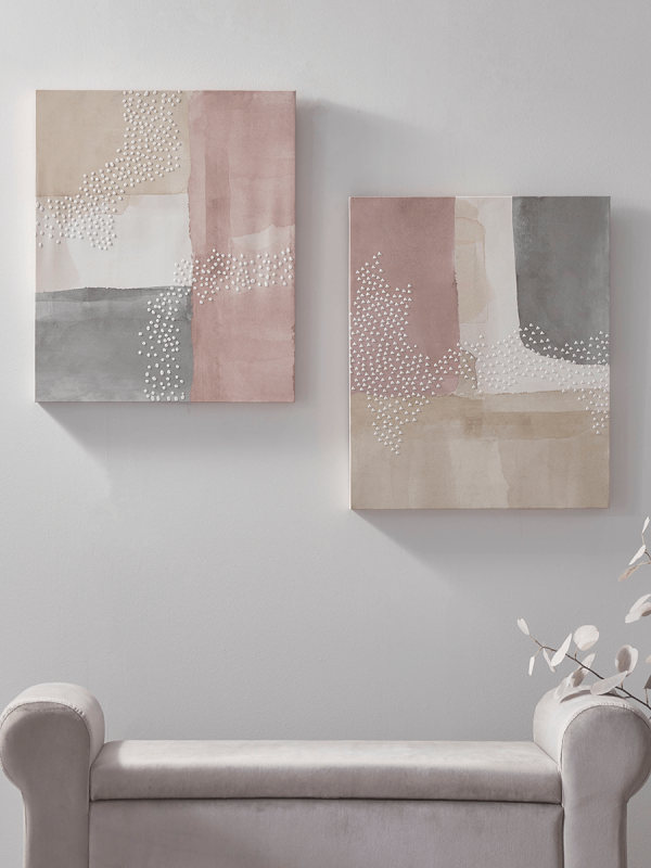 NEW Two Blush Block Canvas