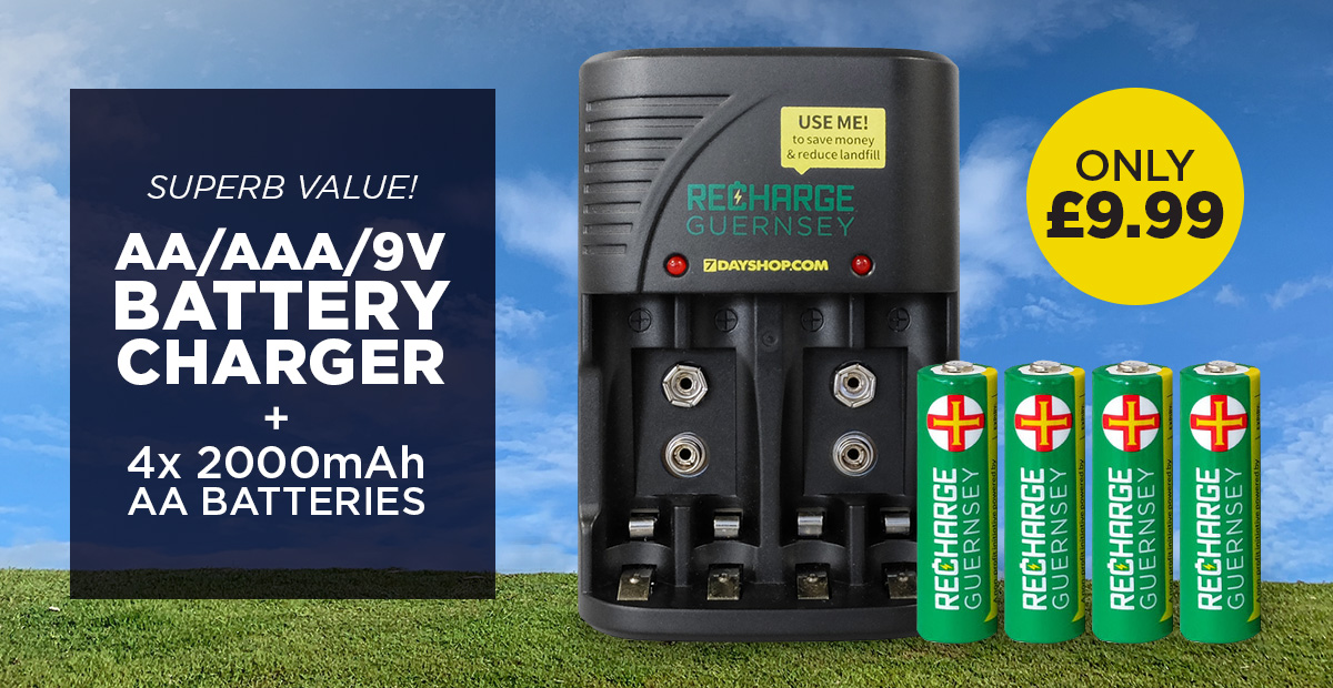 Superb Value - AA AAA and 9V NiMH Mains Battery Charger with 4x AA 2000mAh Rechargeable Batteries - Only ?9.99