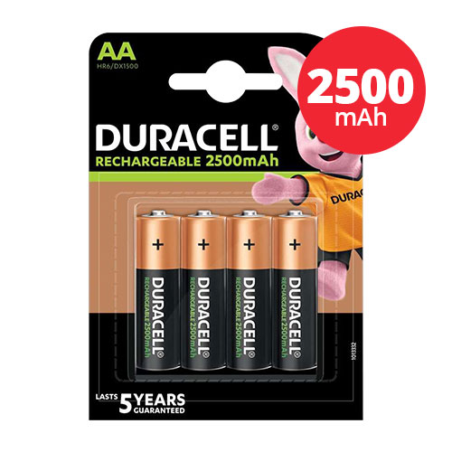 Duracell Ultra Rechargeable AA 4 Pack 2500mAh - Only ?9.99