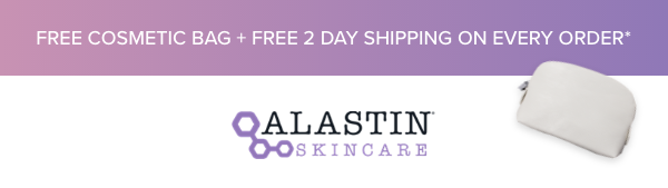Free cosmetic bag + Free shipping on every order
