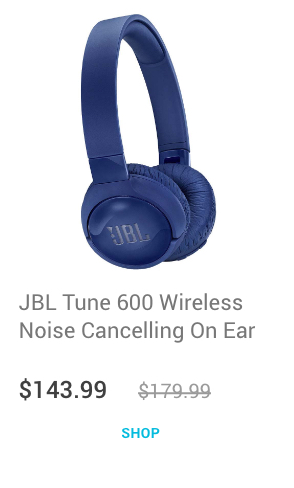 JBL Tune 600 Wireless Noise Cancelling On Ear Headphones - Blue