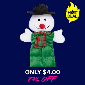 Grriggles Holiday Squeaktacular Dog Toy - Snowman