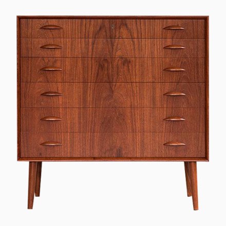 Image of Mid-Century Danish Chest of 6 Drawers by Johannes Sorth for Nex?, 1960s