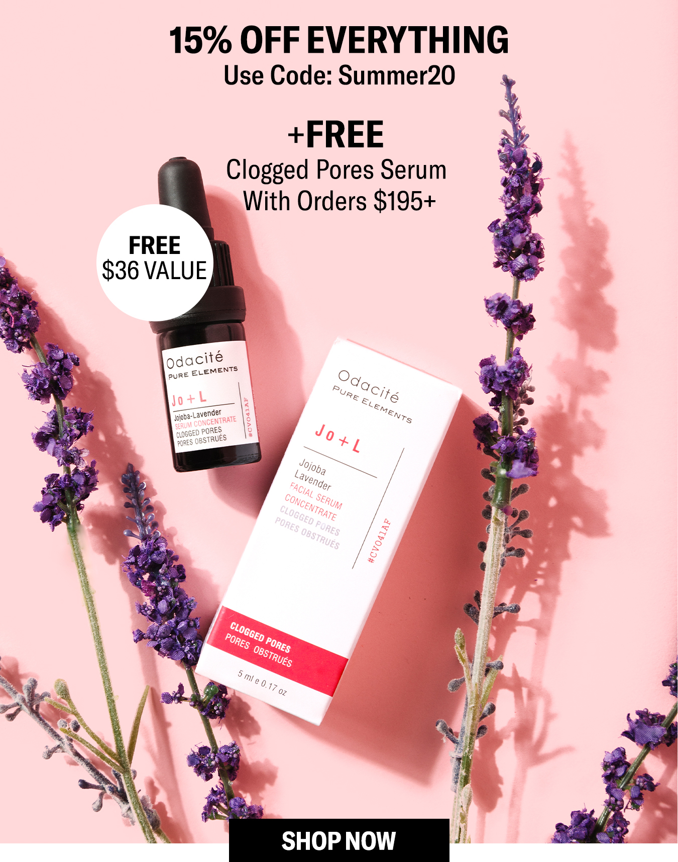 15% Off Everything + Free Clogged Pores Serum Concentrate with Orders $195+. Use Code: Summer20