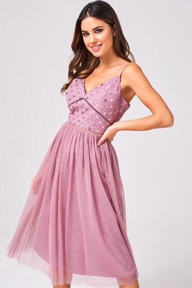 Phoebe Canyon Rose Sequin Midi Dress