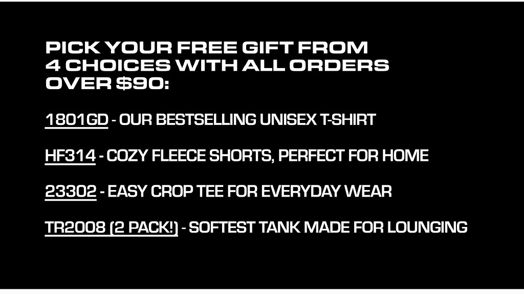 Pick Your Free Gift From 4 Choices.