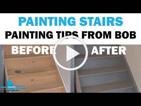 Tips &amp; Tricks For Painting Stairs - Stringers, Risers, &amp; Treads | DIY