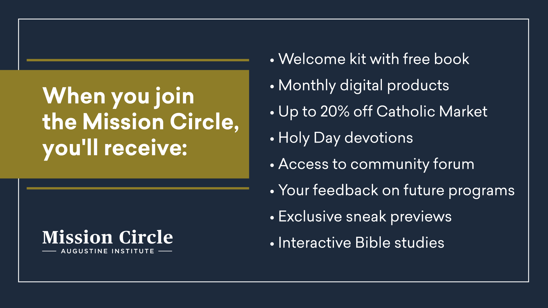 Benefits of Mission Circle