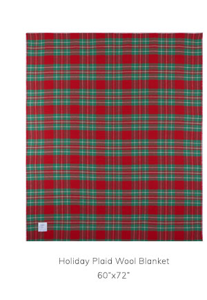 Holiday Plaid Soft Wool Blanket 60x72
