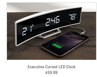 Executive Curved LED Clock