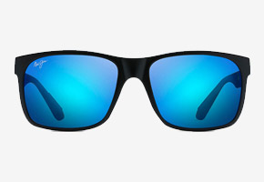 Maui Jim Red Sands Matte Black Blue Hawaii Unisex Sunglasses