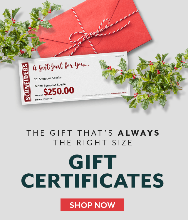 Gift certificates are always the right size. 