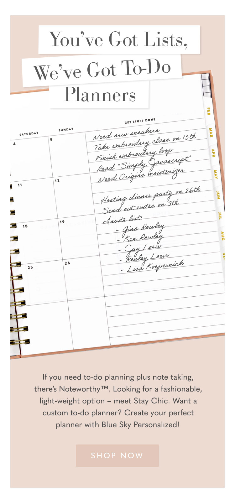Blue Sky To-Do Planners