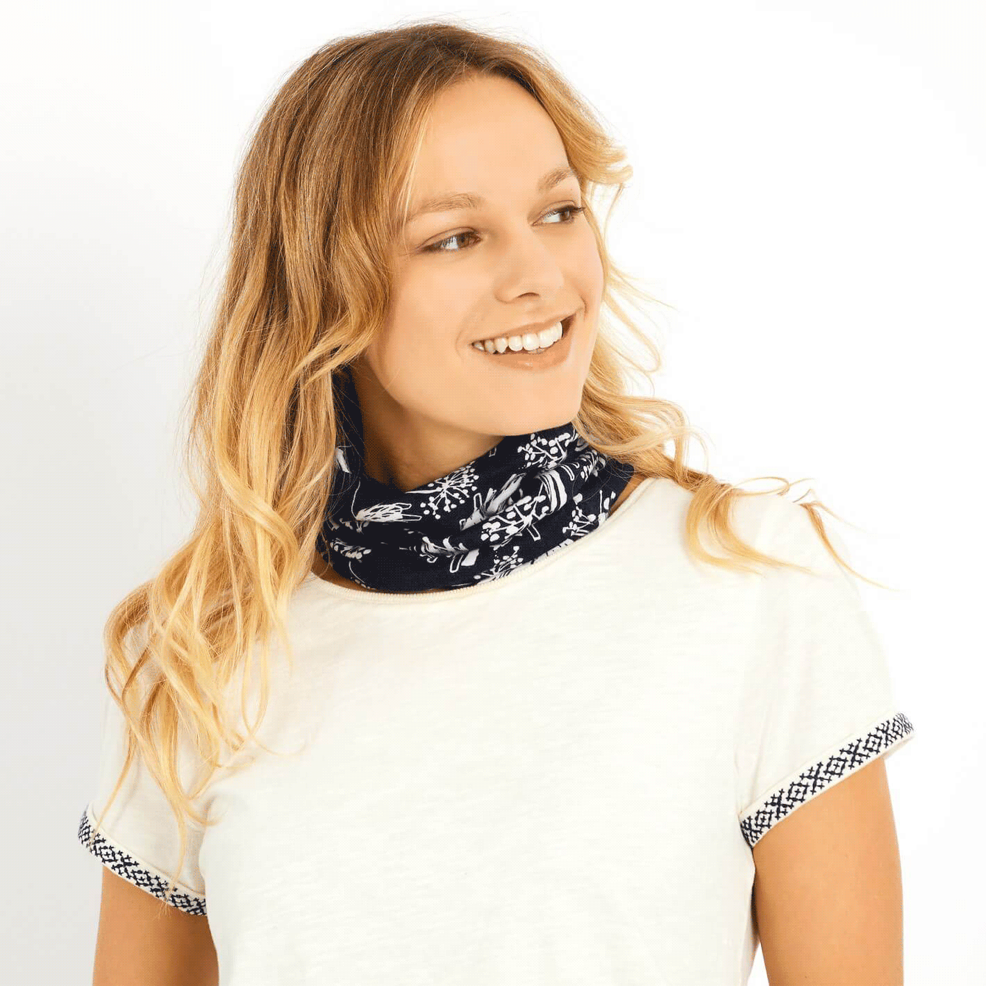 Pixie Printed Bamboo Multiway Band Navy