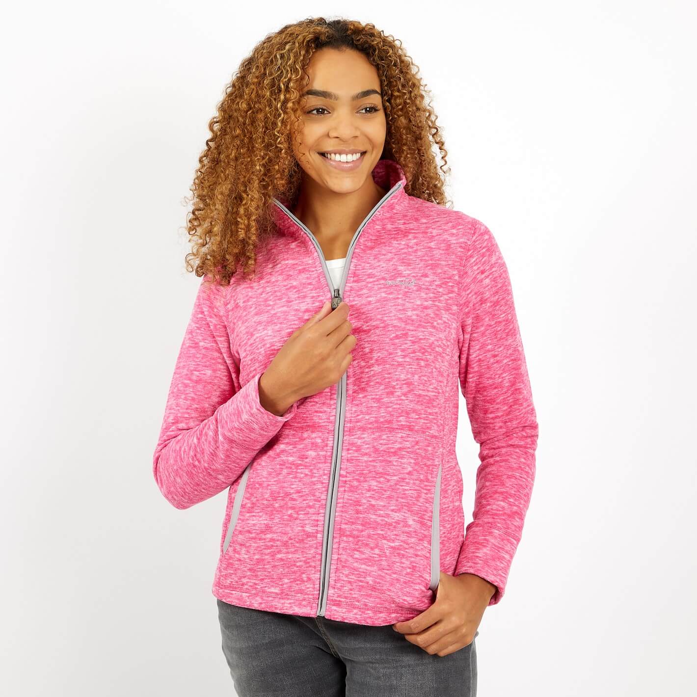 Adele Full Zip Melange Fleece