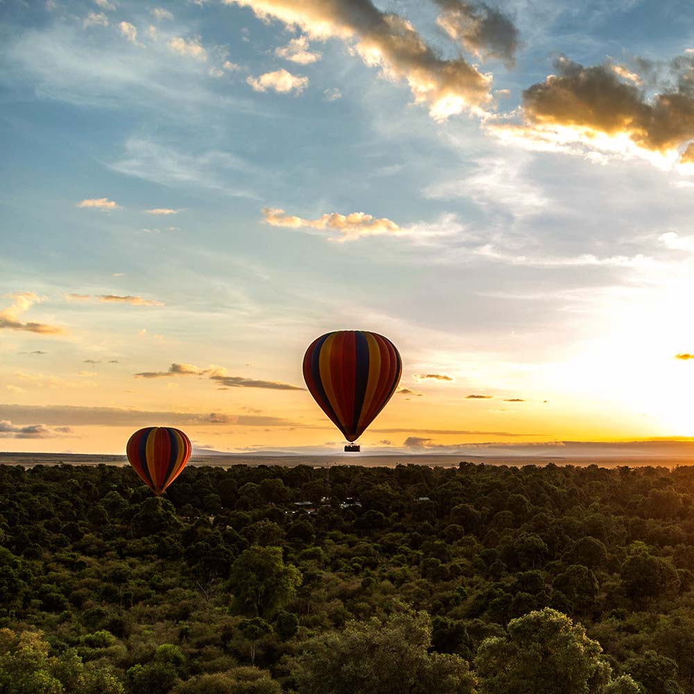 Hot-air Balloons Over the Mara