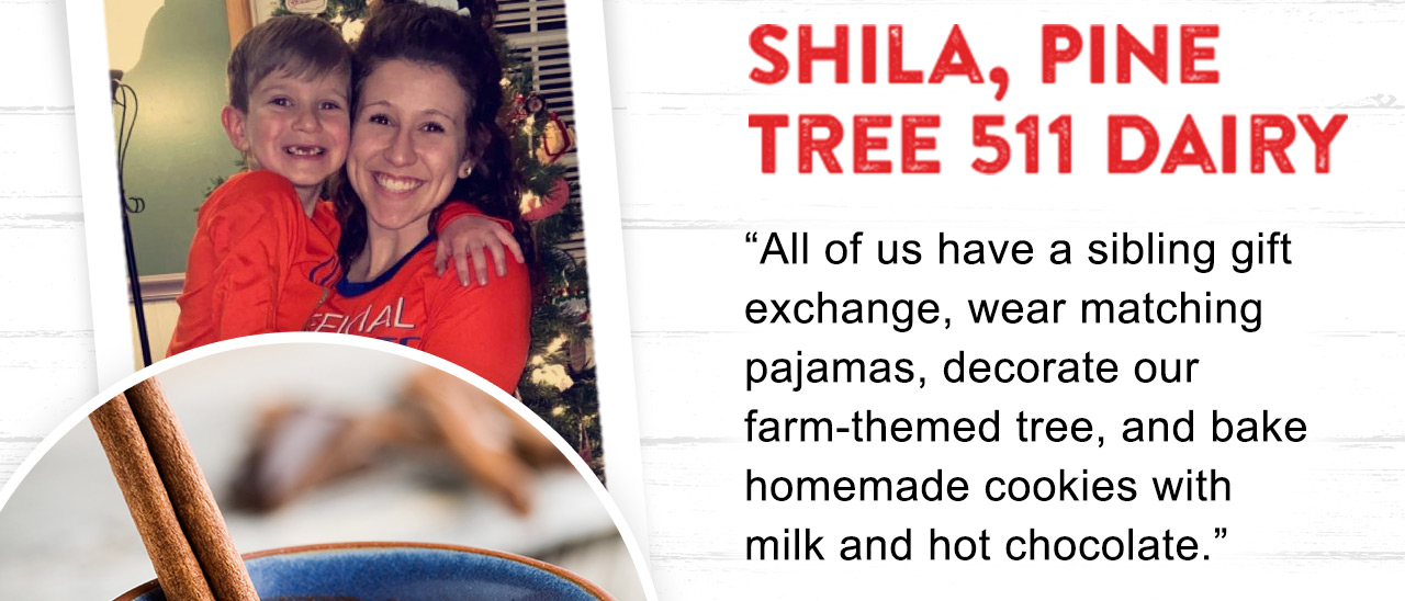 Shila at Pine Tree Dairy 511 makes cocoa with her family.