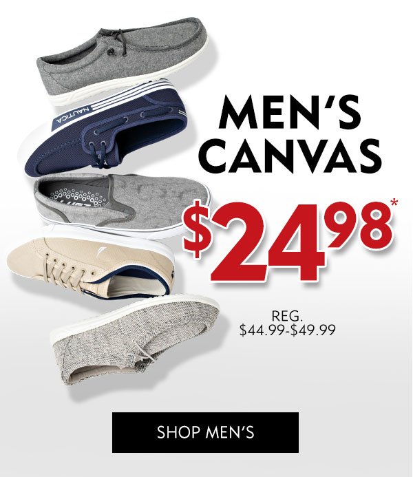Men''s canvas $24.98. Regularly $44.99 -$49.99. Shop Men''s