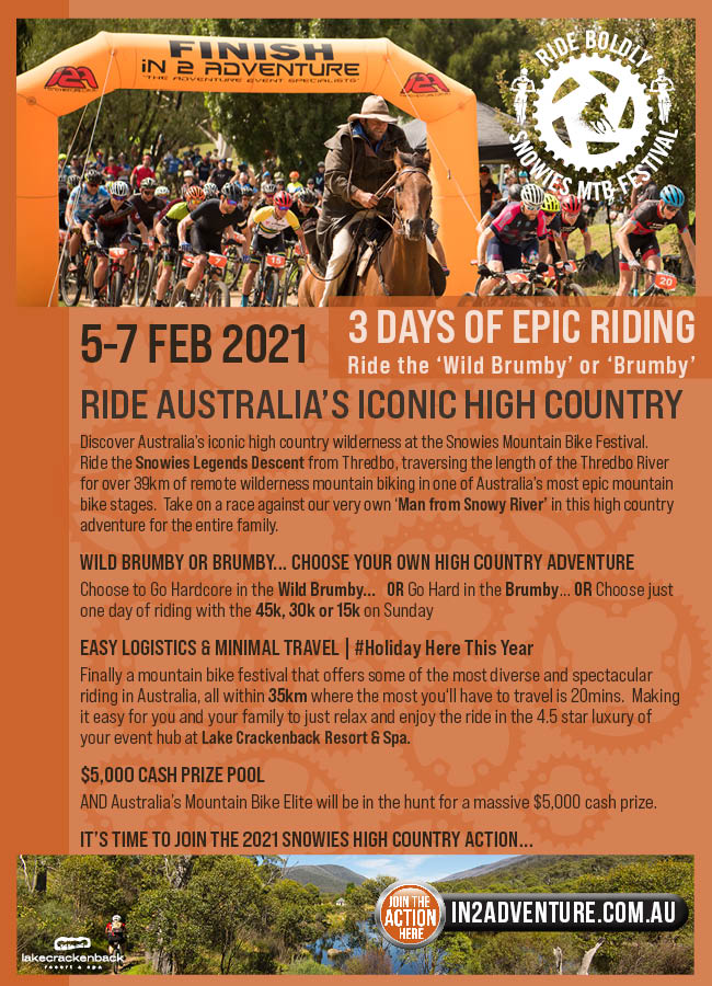 5-7 Feb 2021. 3 Days of Epic Riding. Ride the 'Wild Brumby' or 'Brumby'