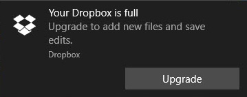 Dropbox Is Full