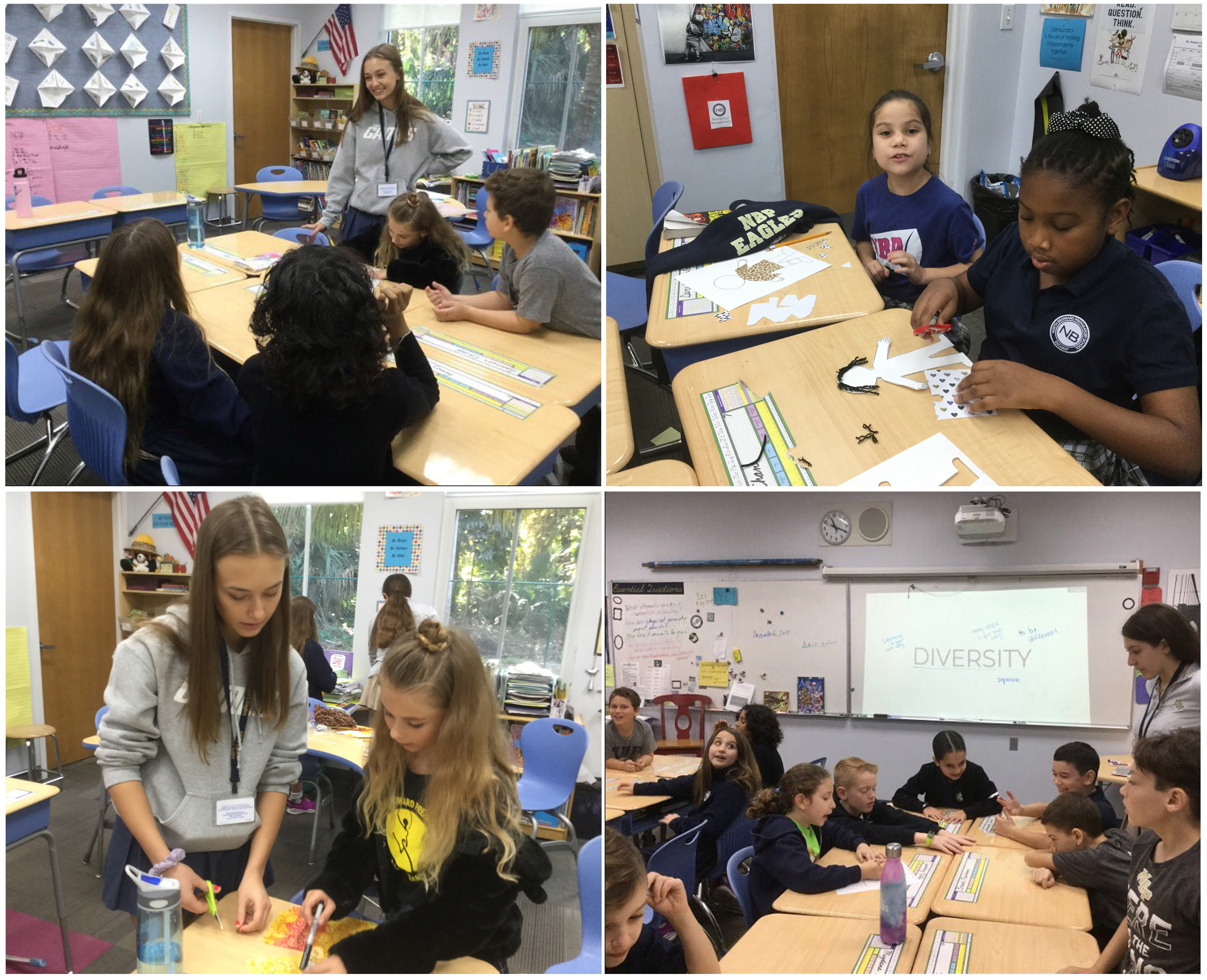 Lena, a member of the Youth Advisory Board, brings diversity training into elementary school classrooms.