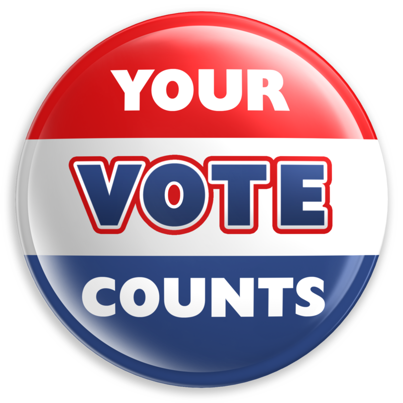 ”Your Vote Counts” button